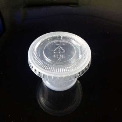 clear disposable portion cup/ take away plastic cup/ 1oz clear disposable pp portion cup with lid